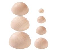 FSSTUD 7 Pcs Large Half Round Wood Balls Wooden Pottery Molds Wood Ceramic Top Tools Pottery Bowl Plate Press Tools Pottery Form Mould Wooden Clay Tool Set for Art Making