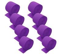 FSSTUD 8 Rolls 4.5cm Wide Crepe Paper Party Streamers Birthday Crepe Paper Roll Bridal Baby Shower Streamers Crepe Paper Wedding Decorations for Ceremony Dark Purple