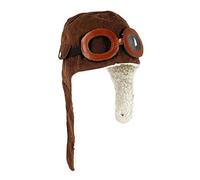 FSSTUD Baby Kids Winter Warm Hat Boy Warmer Earflap Hat Pilot Aviator Cap with Goggles Pattern Brown