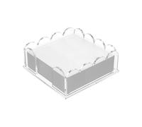 FSSTUD Clear Scalloped Acrylic Napkin Holder Kitchen Hand Towel Trays Table Guest Towel Holder Tray Cocktail Napkin Organizer Bathroom Paper Storage Basket for Parties Weddings