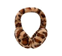 FSSTUD Leopard Print Ear Muffs Cute Faux Fur Ear Covers Foldable Winter Warm Earmuffs Outdoor Fluffy Ear Warmers Plush Ear Protector