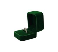 FSSTUD Velvet Single Ring Box Tiny Ring Case Proposal Ring Holder Vintage Ring Display Box Square Ring Container Portable Jewelry Display Case for Ceremony Anniversary
