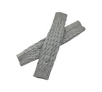 FSSTUD Winter Knitted Leg Warmers Crochet Long Boot Socks Warm Boot Toppers High Knee Leg Warmers Ribbed Knit Leg Socks for Women Lady Girls Light Grey