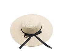 FSSTUD Women Foldable Summer Sun Hats Ladies Floppy Straw Hat Beach Hat Wide Brimmed Beige