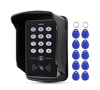 FST 125KHz RFID Access Control Keypad Waterproof Cover Outdoor Access Controller Reader + 10pcs EM4100 Keychains Key fobs for Home