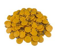 FST (pack of 100) EM 125KHz EM4100 Keyfobs RFID Access Control Cards Proximity TK4100 Keychains Smart ID Keycard Read Only (Yellow)