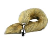 FST Wild Fox Tail with Stainless Steel Plug, Tail Sex Toys, Butt Plug Stimulator for Women Cospaly