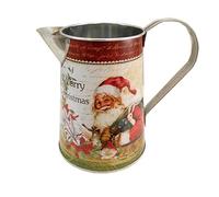 FSUK 15 cm Metal Round Jug with Handle Santa Merry Christmas Design