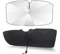 FSUWEN Car Windshield Sun Shade Umbrella for Audi Q2 2017-2021,UV Strap Keeps Vehicle Cool Foldable Sun Cover