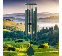 PIXPRI Wind-Chimes-Outdoor-Deep-Tone, Large Soothing Melodic Tones Windchimes, Wind Chimes for Outside, Memorial Wind Chimes Best Gift for Mom Women Grandma Neighbors(32" Forest Green Coated Aluminum)