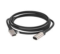 Fsviprx Right Angled USB C Male to Female Extension Wire, Black 3M | Type C Charging Cord for Solar Surveillances Cameras, Fast Power, Reinforced PVC Construction