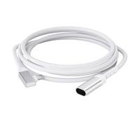 Fsviprx Right Angled USB C Male to Female Extension Wire, White 3M | Type C Charging Cord for Solar Surveillances Cameras, Fast Power, Reinforced PVC Construction