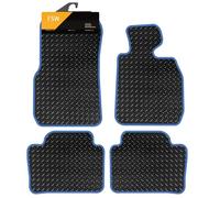 FSW Car Mats Fits BMW 3 Series F30 F31 2012-2019, 3mm Rubber, Blue Trim