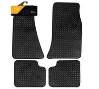 FSW Car Mats Fits Robin Reliant 1973-1981, 3mm Rubber, Black, 4 Piece
