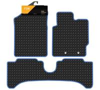 FSW Car Mats Fits Toyota Yaris Hybrid 2012-2019, 3mm Rubber, Blue Trim