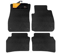 FSW Car Mats For Vauxhall Insignia 2017-Onwards, 5mm Rubber, Black | 4-Piece, Custom Fit, Extra Heavy Duty Floor Mats, Anti-Slip, Waterproof, Fitted With Clips