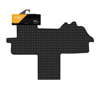 FSW - Compatible with Fiat Ducato Manual Motorhome 2015-Onwards Tailored Rubber Van Floor Mats - With Black Trimming - 3mm Heavy Duty Rubber, Anti Slip Backing - Van Accessories