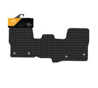 FSW - Compatible with Ford Transit Custom Double Passenger Seat Van 2018-2023 Tailored Rubber Floor Mats - 5mm EXTRA Heavy Duty Rubber, Waterproof, Anti Slip Backing - Van Accessories