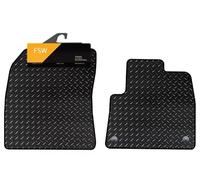 FSW - Compatible with Peugeot Partner 2019-Onwards Tailored Van Front Floor Mats - With Black Trimming - 3mm Heavy Duty Rubber, Anti Slip, Anti Slip Backing - Rubber Floor Mat - Van Accessories