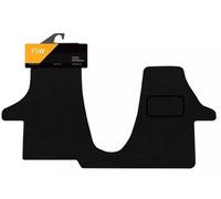 FSW - Compatible with Volkswagen T6.1 Double Swivel Seat 2020-On Van Front Floor Mat - Black Carpet, Non Slip - Granulated Backing and Edged with Black Cloth Binding - Floor Mat Only - Van Accessories