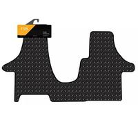 FSW - Compatible with Volkswagen Transporter T5 Twin Swivel Passenger 2003-2010 Tailored Rubber Van Front Floor Mats - With Black Trimming - 3mm Heavy Duty Rubber, Anti Slip, Anti Slip Backing