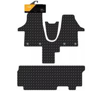 FSW - Compatible with Volkswagen Transporter T6.1 Walkthrough Kombi, 2+1 Twin Dr Single Offset Seat Tailored Rubber Van Front Floor Mats - 5mm EXTRA Heavy Duty Rubber, Waterproof, Anti Slip Backing