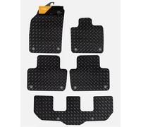 FSW - Compatible with Volvo Xc90 2015 On, 7 Seat Fully Tailored Car Floor Mats - 5mm Extra Heavy Duty Rubber - Anti Slip Mat - Fully Waterproof - Hard Wearing - 5 Piece Set Floor Mats Only