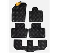 FSW - Compatible with Volvo Xc90 2015 On, 7 Seat Tailored Car Floor Mats - Heavy Duty, 3mm Rubber Matting - Anti Slip Mat - Waterproof, Anti Slip Backing - 5 Piece Set Rubber Floor Mat Set