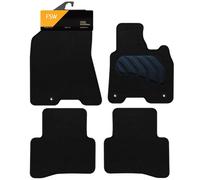 FSW - Fits Kia Sportage 2018-2021 Hook Fixing System - Tailored Mats - Black Carpet - PVC Cushioned Heel Pad - Anti Slip Mat - Non Slip Car Floor Mat, Granulated Backing - 4 Pc Floor Mat - 3 Clips