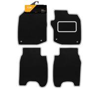 FSW - Fully Tailored Car Mats - Fits Honda Civic Petrol Model 2012-2017 - Carpet - Anti Slip Mat - Non Slip Car Floor Mat, Fitted With 4 Clips & Granulated Backing - 4 Pc Floor Mats - With Silver Trim