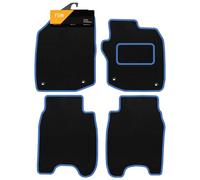 FSW - Fully Tailored Car Mats - Fits Honda Civic Petrol Model 2012-2017 - Carpet - Anti Slip Mat - Non Slip Car Floor Mat, Fitted With 4 Clips & Granulated Backing - 4 Pc Floor Mats - With Blue Trim