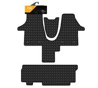 FSW - Fully Tailored Van Mat T6-1 Walkthrough 1 Piece front mat plus combi twin side rear door 3mm Heavy Duty Rubber - Anti Slip Mat, Fitted With Clips, Fully Waterproof - 3 Pc Floor Mat
