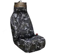 FSW Grey Camo Van - Car Single Seat Covers - Universal | Van Seat Covers, Heavy-Duty Protector, Waterproof Protector