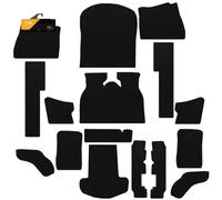 FSW - Tailored Car Mats & Carpets - Classic Beetle 1303 MODEL 16 PC SET (FULL CARPET) - Black Carpet - Anti Slip Mat - Non Slip Car Floor Mat, Granulated Backing, Black Cloth Binding - 16 Pc Floor Mat