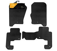 FSW - Tailored Car Mats - Discovery 3 2004-08 Fixing Rings Front and Clips in Rears - HEAVY DUTY 3mm Rubber Anti Slip Mat - Waterproof Car Floor Mat - Clips & Anti Slip Backing - 4XL Floor Mat Set