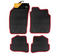 FSW Tailored Car Mats Fits Audi A1 2010-2018, 3mm Rubber, Red Trim