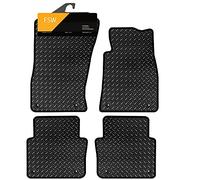 FSW Tailored Car Mats Fits Audi A8 Quattro 2002-2009, 3mm Rubber, Black | 4-Piece, Custom Fit, Heavy Duty Floor Mats, Anti-Slip, Waterproof, Fitted With Clips
