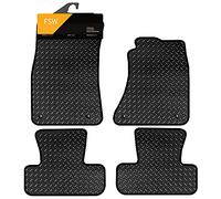 FSW Tailored Car Mats Fits Audi Q5 2008-2017, 3mm Rubber, Black, 4 Piece