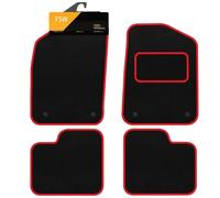FSW Tailored Car Mats Fits Fiat 500 2012 Onwards, Carpet, Red Trim
