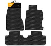 FSW Tailored Car Mats Fits Honda Civic 2001-2005 3 DOOR, 5mm Rubber, Black | 3-Piece, Custom Fit, Extra Heavy Duty Floor Mats, Anti-Slip, Waterproof