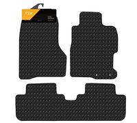 FSW Tailored Car Mats Fits Honda Civic 3 Dr 2001-2005, 5mm Rubber, Black | Custom Fit, Extra Heavy Duty Floor Mats, Anti-Slip, Waterproof, Fitted With Clips