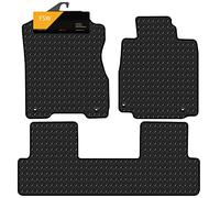 FSW - Tailored Car Mats - Fits Honda Cr-V 2012-2018 (with Fixings) - HEAVY DUTY 3mm Rubber Matting - Anti Slip Mat - Waterproof, Non Slip Car Floor Mat - Clips & Anti Slip Backing - 3 Floor Mat Set