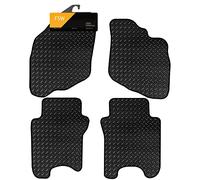 FSW Tailored Car Mats Fits Honda Jazz 2001-2008, 3mm Rubber, Black, 4 Piece