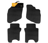 FSW Tailored Car Mats Fits Honda Jazz 2001-2008, 5mm Rubber, Black, 4 Piece
