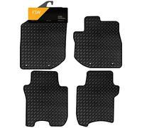 FSW Tailored Car Mats Fits Honda Jazz 2011-2014, 3mm Rubber, Black, 4 Piece