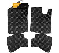 FSW Tailored Car Mats Fits Peugeot 107 2005-2014, 2 Clip, Black 5mm Rubber | 4-Piece, Custom Fit, Extra Heavy Duty Floor Mats, Anti-Slip, Waterproof, Fitted With Clips
