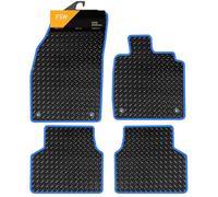 FSW Tailored Car Mats Fits Volkswagen ID.3 2020-On, 3mm Rubber, Blue Trim | 4-Piece, Custom Tailored Fit, Heavy-Duty Anti-Slip, Waterproof