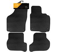 FSW - Tailored Car Mats - Golf 2004-07 MK5 (& TDI) Oval Clips with Metal H/Pad - HEAVY DUTY 3mm Rubber Matting - Anti Slip Mat - Waterproof Car Floor Mat - Clips & Anti Slip Backing - 4 Floor Mat Set