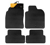FSW - Tailored Car Mats - Qashqai 2010-2014, 5 Seater - HEAVY DUTY 3mm Rubber Matting - Anti Slip Mat - Waterproof, Non Slip Car Floor Mat, with Clips & Anti Slip Backing - 4 Rubber Floor Mat Set