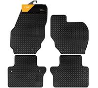 FSW - Tailored Car Mats - V70 2008-2016 MANUAL - HEAVY DUTY 3mm Rubber Matting - Anti Slip Mat - Waterproof, Non Slip Car Floor Mat, Fitted with Clips & Anti Slip Backing - 4 Rubber Floor Mat Set